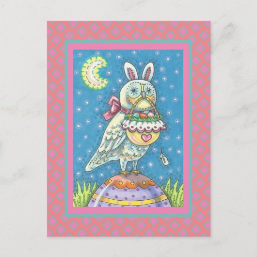 MAGIC BARN OWL & EASTER BASKET, HOLIDAIR BRIEFKAAR BRIEFKAART (Voorkant)
