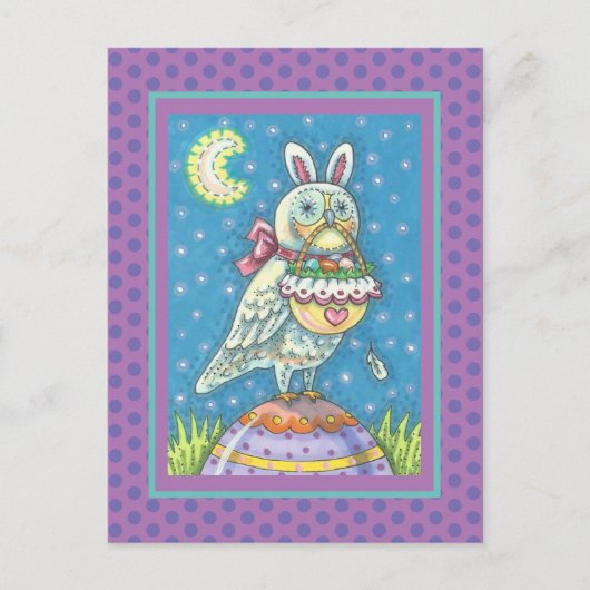 MAGIC BARN OWL & EASTER BASKET, HOLIDAIR BRIEFKAAR BRIEFKAART (Voorkant)