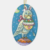 MAGIC BARN OWL, EASTER EGG BASKET, BIRD Dated 2021 Keramisch Ornament (Links)