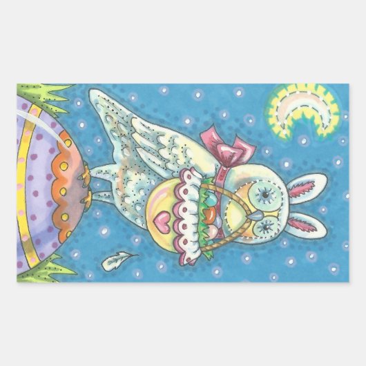 MAGIC BARN OWL & EASTER EGG BASKET, BIRD STICKERS (Voorkant)