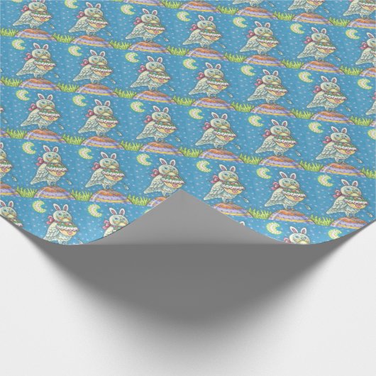 MAGIC BARN OWL, EASTER EGG BASKET WRAPPINGPAPIER CADEAUPAPIER (Hoek)