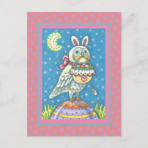 MAGIC BARN OWL MET EENVOUDIGERE BUNNY EARS BRIEFKA BRIEFKAART