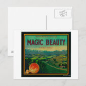 Magic Beauty Oranje LabelPorterville, CA Briefkaart (Voorkant / Achterkant)
