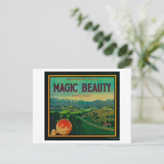 Magic Beauty Oranje LabelPorterville, CA Briefkaart (Staand voorkant)