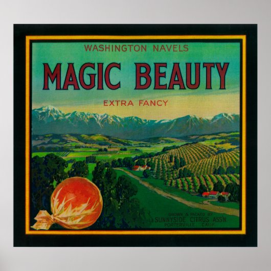 Magic Beauty Oranje LabelPorterville, CA Poster (Voorkant)