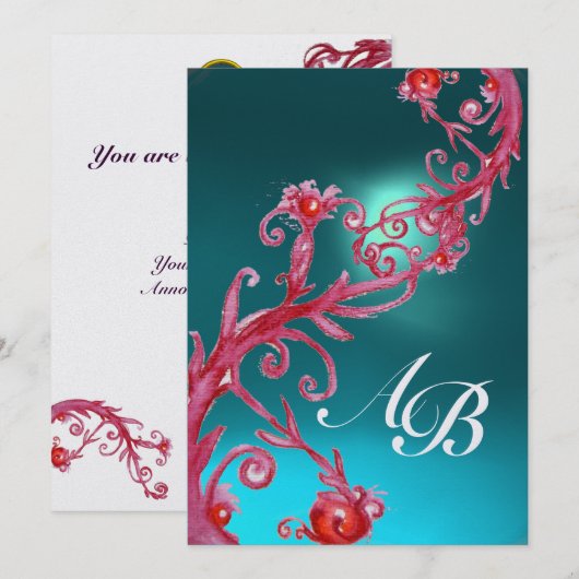 MAGIC BERRIES 3,MONOGRAM blauw ijs Kaart (Voorkant / Achterkant)