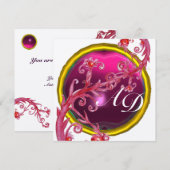 MAGIC BERRIES 4,MONOGRAM blue aquamarine gold Kaart (Voorkant / Achterkant)