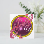 MAGIC BERRIES 4,MONOGRAM blue aquamarine gold Kaart (Staand voorkant)