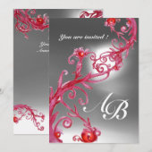 MAGIC BERRIES 4,MONOGRAM Red burgundy Kaart (Voorkant / Achterkant)