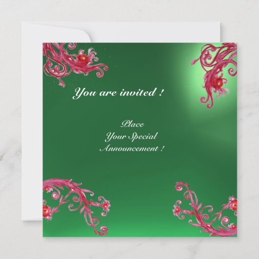 MAGIC BERRIES 4,MONOGRAM red jade gold Kaart (Achterkant)