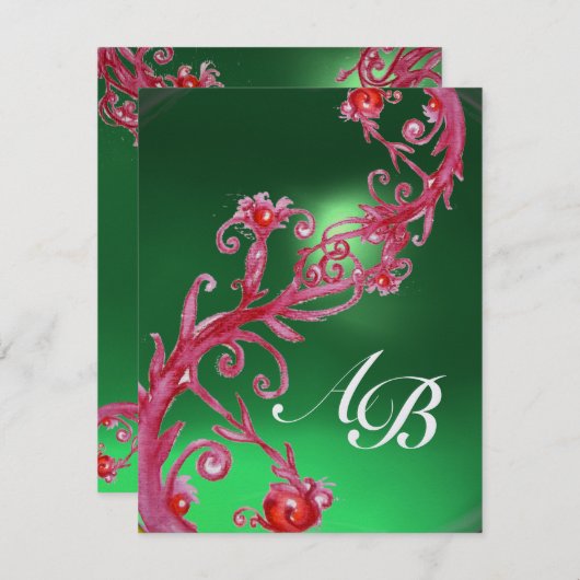 MAGIC BERRIES 4,MONOGRAM Red Jade ice Kaart (Voorkant / Achterkant)