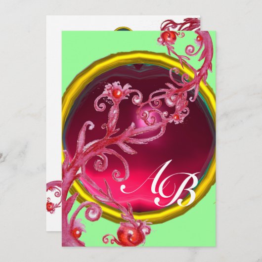 MAGIC BERRIES 4,MONOGRAM Red ruby Kaart (Voorkant / Achterkant)
