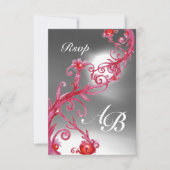 MAGIC BERRIES 4,MONOGRAM red white crystal rsvp Kaart (Voorkant)