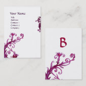 MAGIC BERRIES 4 MONOGRAM wit paars rood Visitekaartje (Voorkant / Achterkant)