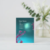 MAGIC BERRIES BLUE AQUAMARINE GEM MONOGRAM Blauwgr Visitekaartje (Staand voorkant)