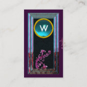 MAGIC BERRIES BLUE AQUAMARINE GEM MONOGRAM Blauwgr Visitekaartje (Achterkant)