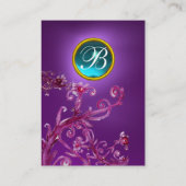 MAGIC BERRIES BLUE GEM MONOGRAM amethyst paars Visitekaartje (Achterkant)