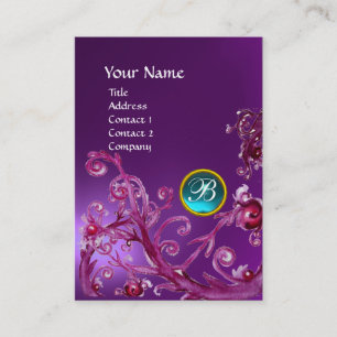 MAGIC BERRIES BLUE GEM MONOGRAM amethyst paars Visitekaartje