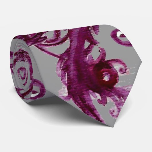 MAGIC BERRIES Fantasy Floral Swirls Stropdas (Opgerold)