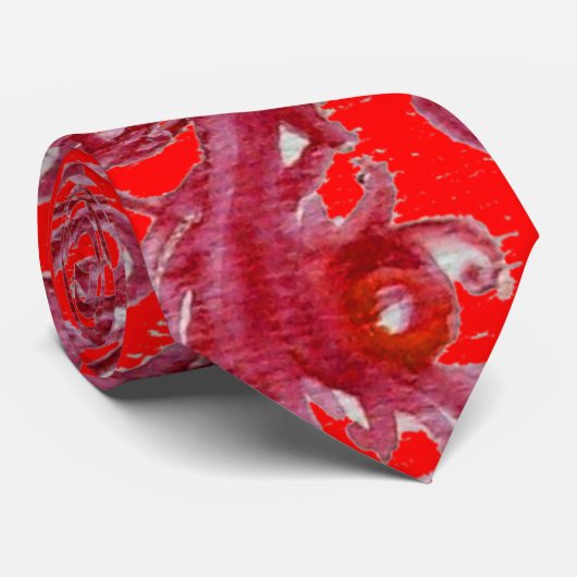 MAGIC BERRIES Fantasy Floral Swirls Stropdas (Opgerold)