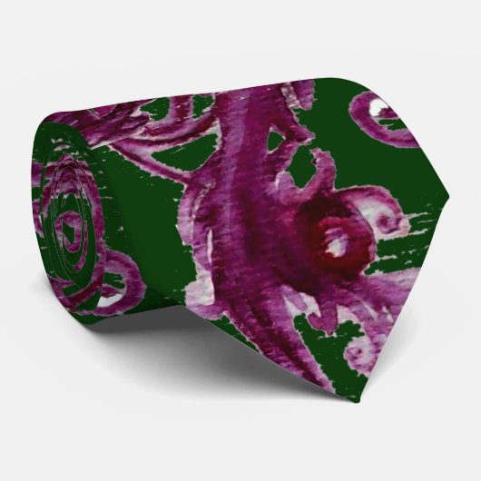 MAGIC BERRIES Fantasy Floral Swirls Stropdas (Opgerold)