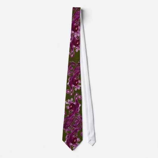 MAGIC BERRIES Fantasy Floral Swirls Stropdas (Voorkant)