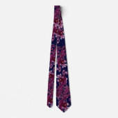 MAGIC BERRIES Fantasy Red Pink Blue Floral Swirls Stropdas (Achterkant)