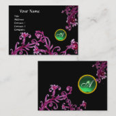 MAGIC BERRIES MONOGRAM black gem green Visitekaartje (Voorkant / Achterkant)