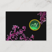 MAGIC BERRIES MONOGRAM black gem green Visitekaartje (Achterkant)