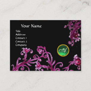 MAGIC BERRIES MONOGRAM black gem green Visitekaartje