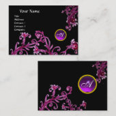 MAGIC BERRIES MONOGRAM Black gem paars Visitekaartje (Voorkant / Achterkant)