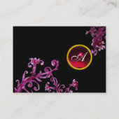 MAGIC BERRIES MONOGRAM Black gem red burgundy Visitekaartje (Achterkant)