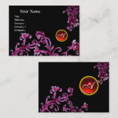 MAGIC BERRIES MONOGRAM black gem red Visitekaartje (Voorkant / Achterkant)