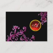 MAGIC BERRIES MONOGRAM black gem red Visitekaartje (Achterkant)