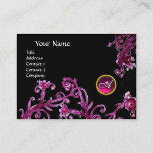MAGIC BERRIES MONOGRAM black gem roze Visitekaartje