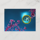MAGIC BERRIES MONOGRAM, Blue Sapphire, aquamarine Visitekaartje (Achterkant)