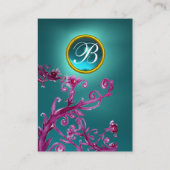 MAGIC BERRIES MONOGRAM GEM aquamarine blue Visitekaartje (Achterkant)