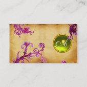 MAGIC BERRIES MONOGRAM gem blue parchment Visitekaartje (Achterkant)