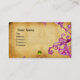 MAGIC BERRIES MONOGRAM gem blue parchment Visitekaartje