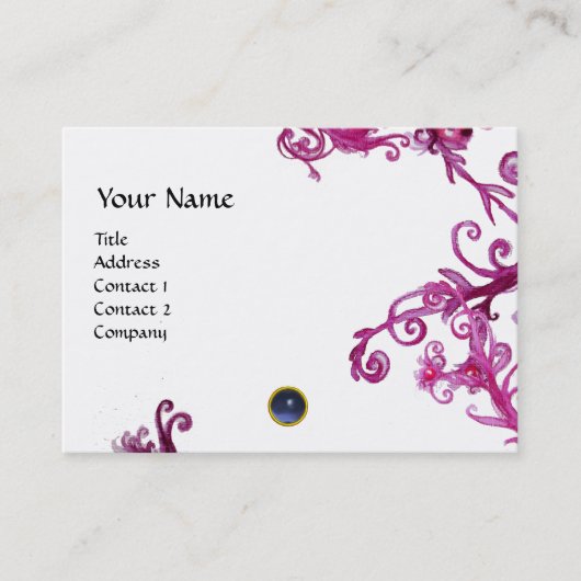 MAGIC BERRIES MONOGRAM gem blue Visitekaartje (Voorkant)