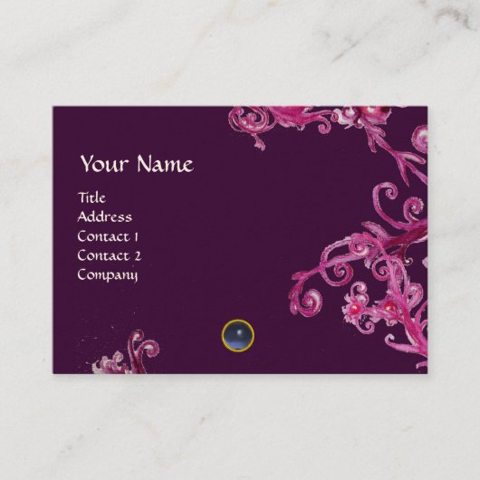 MAGIC BERRIES MONOGRAM gem blue Visitekaartje (Voorkant)