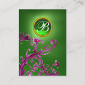 MAGIC BERRIES MONOGRAM GEM emerald green Visitekaartje (Achterkant)