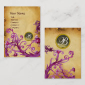 MAGIC BERRIES MONOGRAM GEM parchment gray Visitekaartje (Voorkant / Achterkant)