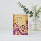 MAGIC BERRIES MONOGRAM GEM parchment gray Visitekaartje (Staand voorkant)