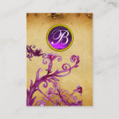 MAGIC BERRIES MONOGRAM GEM parchment paars Visitekaartje (Achterkant)
