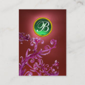 MAGIC BERRIES MONOGRAM GEM ruby red green Visitekaartje (Achterkant)