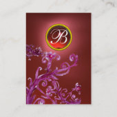 MAGIC BERRIES MONOGRAM GEM ruby red Visitekaartje (Achterkant)