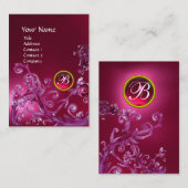 MAGIC BERRIES MONOGRAM GEM ruby roze Visitekaartje (Voorkant / Achterkant)