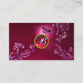 MAGIC BERRIES MONOGRAM GEM ruby roze Visitekaartje (Achterkant)
