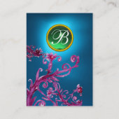 MAGIC BERRIES MONOGRAM GEM sapphire blue green Visitekaartje (Achterkant)